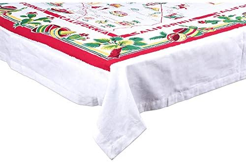 Vintage Reproduction California Souvenir Tablecloth 1950's
