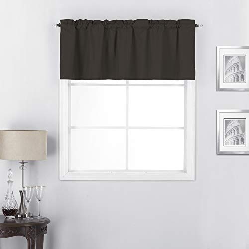 Interior Trends Twilight 1 Piece 100% Blackout Thermal Insulated Rod Pocket Window Curtain Valance (52