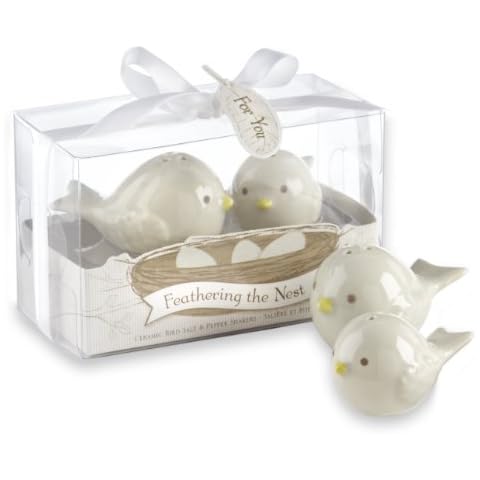 Kate Aspen Feathering The Nest Ceramic Birds Salt and Pepper Shakers Cover