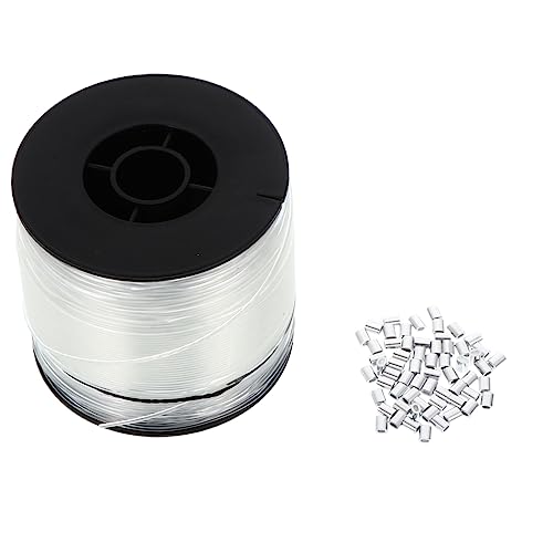 GANAZONO 200m Nylon Fishing Line Aluminum Parts Bulk Braided 500m Wire Fishing Tool Kit