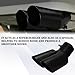 Eponcia Exhaust Tip Dual Muffler Exhaust Tips, Double Outlet Bending Muffler Tail Pipe Car Stainless Steel Tail Pipe 2.5