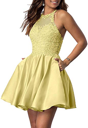 Ryanth women's short beaded prom dresses 2020 halter lace formal …