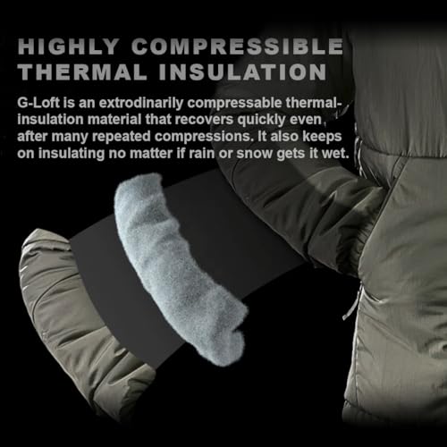Veste tactique d'hiver imperméable UF Pro Delta Compac coupe-vent compressible de petite taille