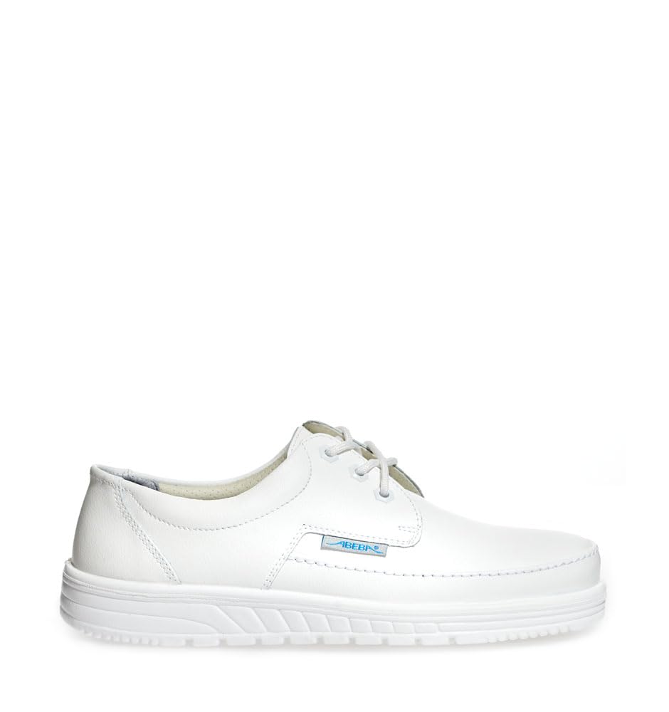 ABEBA Berufsschuh trabajo Industrial bota 2600 blanco, cuero, bacterias resistente, antiestático, CE EN ISO 20347:2012 O1 SRA, blanco, 9