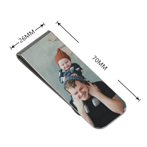 Personalized Money Clip for Men, Custom Money Clip Engraved Text LOGO Cash Credit Card Holder Moneyclips For Boyfriend Dad2
