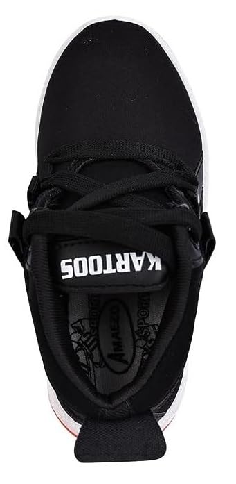 Royal Creations Kid's Canvas Polyvinyl Chloride Sole Stylish Comfortable Lightweight Shoes with Light (RC_BoyShoes with Light-7-Black-2.5-3 Y) 3 417p7ziIyFL