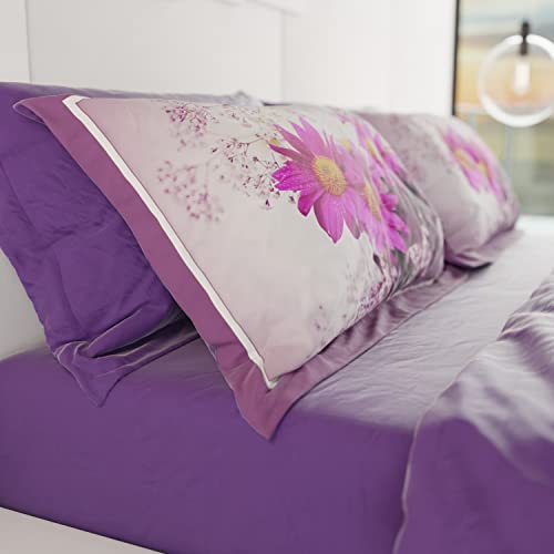 PETTI Artigiani Italiani, Bed Pillowcases, Pair of Pillowcases 50 x 80 cm, Pillow Case, Hypoallergenic Microfibre Pillowcases - Image 3