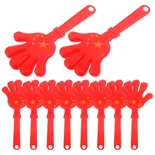 VANZACK 10pcs Hand Clappers Noise Makers Party Favors Lightweight Cheer Props for Outdoor Events and Celebrations Easy-grip Handle Non-toxic Material