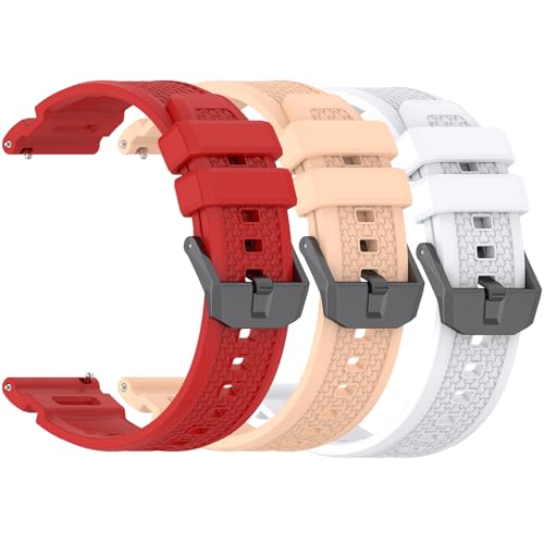 Garmin Venu X1�p �V���R���N�C�b�N�����[�X�r���v�X�g���b�v 24mm �����p�o���h ���K�ȃX�|�[�c�o���h Garmin Venu X1�X�}�[�g�E�H�b�`�p �I�����W�A�u���b�N�A���b�h�A�O���[���ȂǂɑΉ� (3�p�b�N ���b�h/�s���N/�z���C�g)