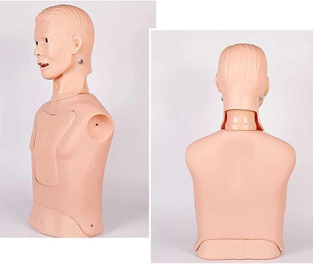 Manichino per l'intubazione gastrica, tubo nasogastrico e gestione delle vie aeree, aiuto didattico per infermieri e studenti di medicina