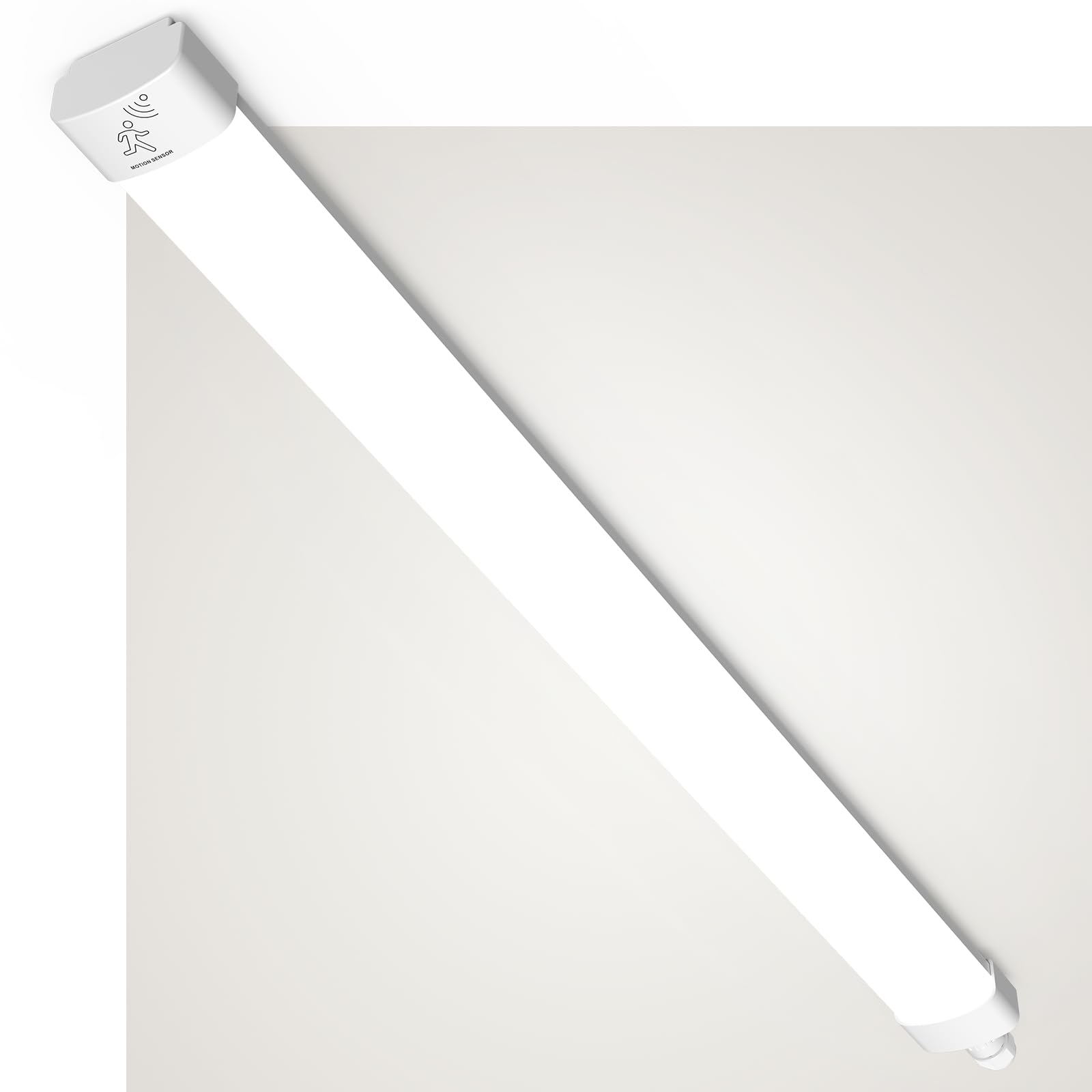 ANTENLICHT 2er Set LED Feuchtraumleuchte mit Bewegungsmelder 120CM 36W 4000Lumen in Kaltlweiß 5000K, IP65 Wasserdicht Kellerleuchte Feuchtraumlampe für Werkstatt Flur Treppe Garage Abstellraum