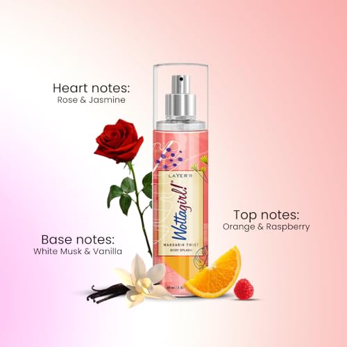 Image of Layer'r Wottagirl Secret Crush & Mandarin Twist Body Splash, 60ml x 2