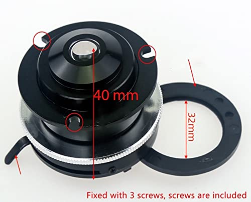 Microscope NA 1.25 Mm Collecting Mirror Biological Microscope Condenser with Iris Diaphragm, Condensing Light(with 3 Screws)