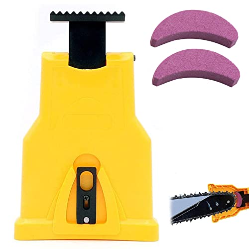 Kettensägenschärfer Kettensägen schärfgerät Zahnschärfer Kit kettensäge schärfen328 mit 2 Schleifsteinen Kettensäge Holzbearbeitung Schärfen von Kettensägen für 14/16/18/20 Zoll Kettensägeschienen Cover