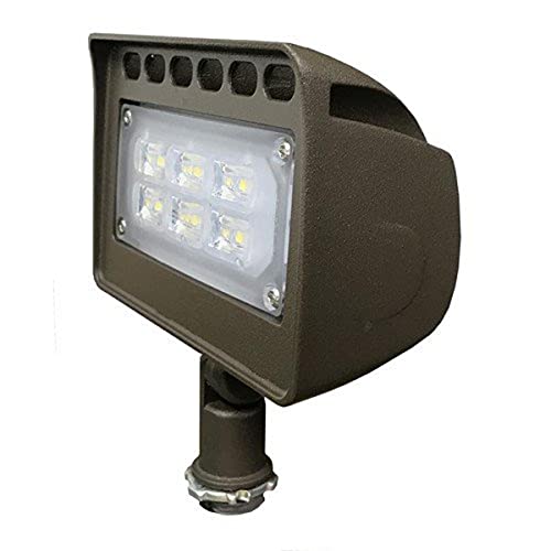 Image of Morris 71334 LED ECO-Floodlight with 1 /2 inch Adjustable Knuckle, 10W, 5000 K, 983 lm, Bronze