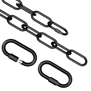 Quadafy 521610 Schwarze Leuchtkette mit Karabinerhaken