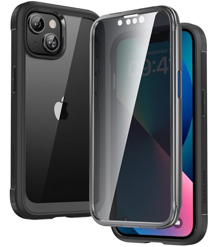 Diaclara Designed for iPhone 13 Case Full Body Rugged with Built-in Touch Sensitive Anti-Scratch Screen Protector Soft TPU Bumper Case for iPhone 13 6.1 (Privacy)