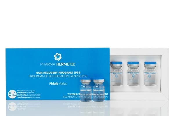 Miniatura 3 de Pharma Hermetic Phials (SP55) + champú antipérdida de cabello, sin sulfatos estimula el crecimiento del cabello, la densidad del cabello, fortalece