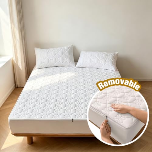 Cubre Colchón Invierno Transpirable para Dormitorios Acogedores 4