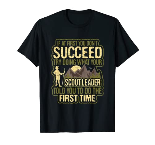 Funny Scout Leader T Shirt Cub Camping Boy Hiking Scouting T-Shirt