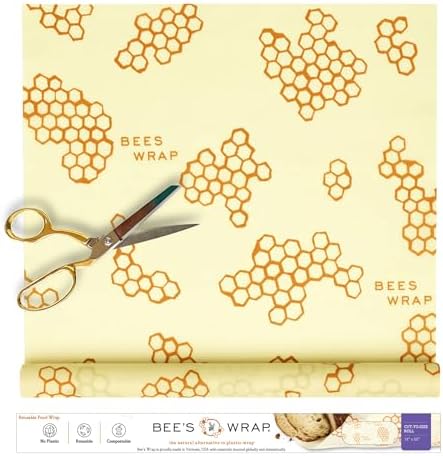 Bee's Wrap Beeswax Wraps for Food - Cut to Size 14x52" Wax Paper ...