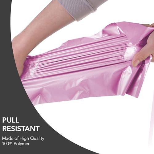 50-Mixed-Baby-Pink-Parcel-Bags-Postage-Bags-Mailing-Bags-5-Sizes-10-Each-Poly-Postal-Bags-Self-Seal-iSOUL-Small-to-Large-Mailing-Bags-Packaging-Assorted-Mailers-Posting-Shipping-Post-Bags