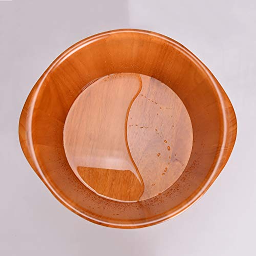 Cubo de madera para baño de pies con tapa, barril de roble miniatura 3