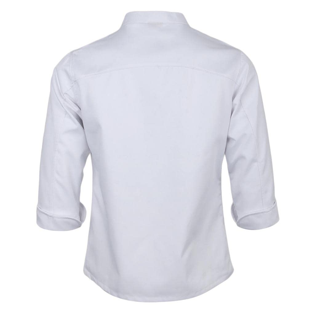 Giacche Da Chef Tinta Unita, Uniformi, Maniche a 3/4, Cappotto Traspirante E in Tessuto