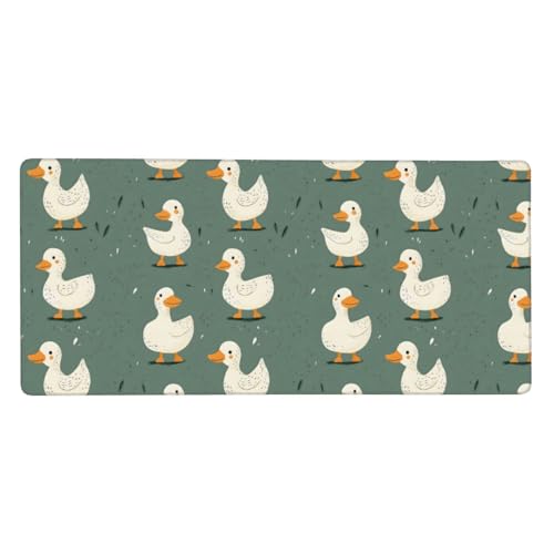 Tapis de souris de jeu canard blanc pour grand bureau ordonné