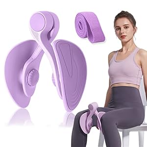 Thigh Master 35lb Pelvic Floor Muscle Repair Trainer Kegel Inner Thigh Exercise Workout Equipment Pilates for Home Workouts Hip Under Desk Exercise Men Women with Band
