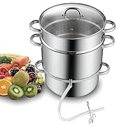 Cooks Standard Canning Juice Steamer Extractor de frutas e legumes para fazer geleia, molhos, 11-Quar...