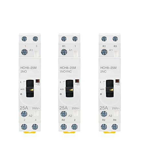 Contacteur modulaire 2P 25A 230V HCH8-25 2NC pour rail Din - 3