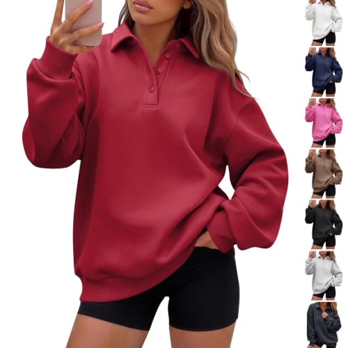 Long Sleeve Henley Shirts for Women Button Up Fleece Varsity Pullover Top | Trending, Boho, Henley Neck, Cruise, Party, Suitable for Various Occasions, Beach, Street Style, Business, Fall Clothes - image 1