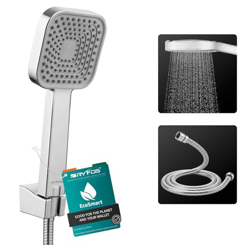 Image of India's 1st Lifetime Support Brand, R3010HS, ABS, 4-INCH, Hand Shower | Single Flow Rain Handheld Shower For Bathroom with SS-304 Grade 1.5 Mtr Flexible Hose Pipe & Wall Hook | Chrome