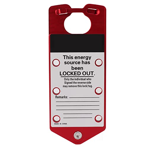 Image of Lockout Tagout Hasp, Reusable Low Density 360 Rotation Writable Safety Lockout Hasps for Building Works for Industrial Equipment for Workshop