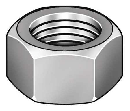 1"-8 Plain Finish 316 Stainless Steel Heavy Hex Nuts, 5 pk.