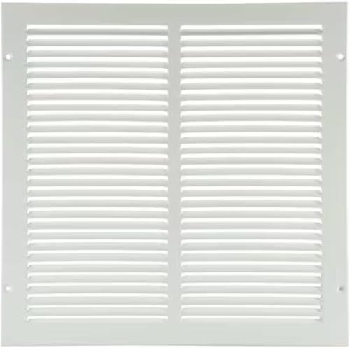 14x14 Duct Opening | Steel Return Air Grille by HOANK | Vent Cover Grill for Sidewall and Ceiling | White | HVAC Cold Air Intake Grille | Outer Dimensions: 15.75W x 15.75H