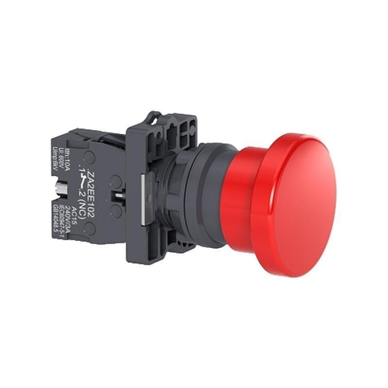 Bouton de réinitialisation XA2EC42 Φ40 rouge 1NC anti coupure accidentelle
