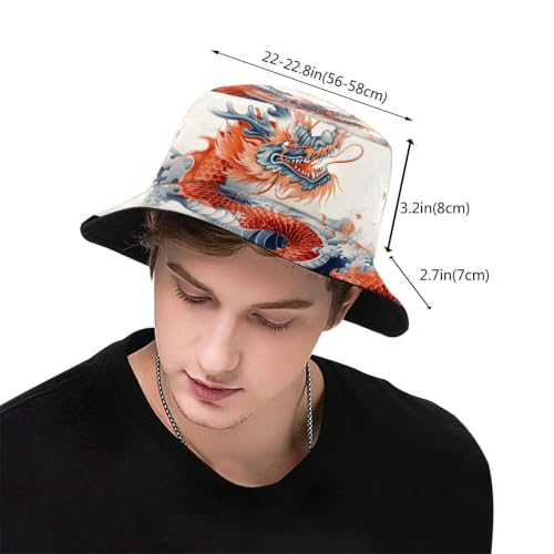 Image of Bucket Hat for Women Men, Fashion Print Outdoor Beach Hat Packable Sun Cap for Travel Hiking
