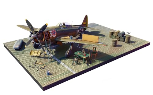 Maquette P-47D Bubbletop MiniArt 48018 grand set de diorama complet avec base d'exposition