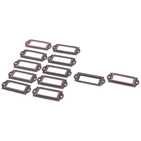 Sourcingmap Metal Drawer Label Holders, 12 Pcs Cover