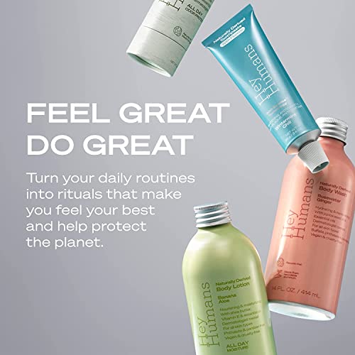 Hey Humans Natural Deodorant Variety Pack (1 Coconut Mint, 1 Rosewater Ginger, 1 Banana Aloe) 2 Oz Variety Pack #TOP6