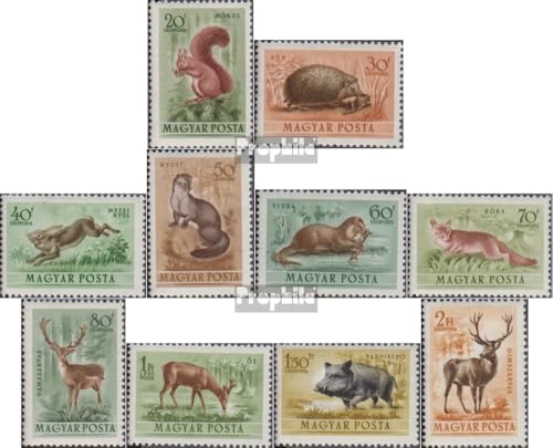 Sellos Hungría 1953 coleccionismo mamíferos Prophila MNH fauna