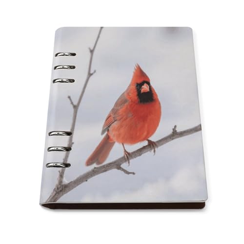 VstaDank Cardinal Bird Notebook 90 Sheets Fashion Loose Leaf Notebook