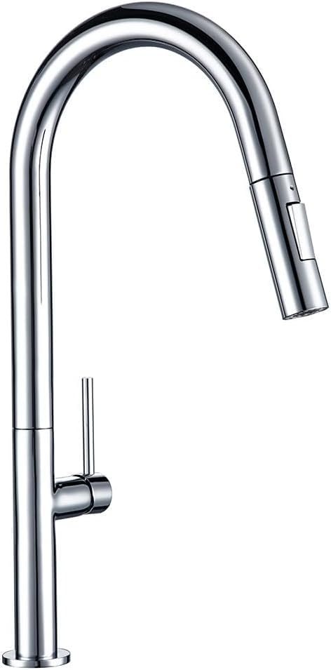 Mitigeur cuisine extractible 360 en acier inoxydable laiton