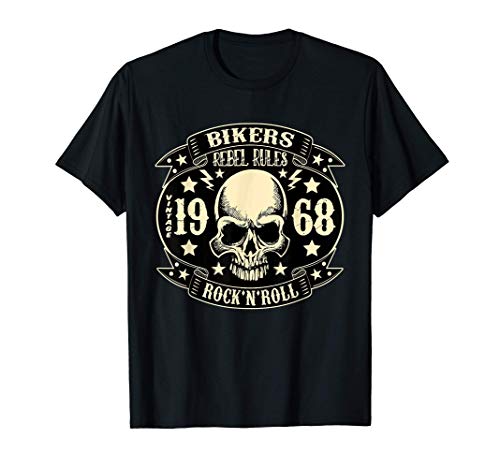 Rockabilly Hombre Mujer Ropa Calaveras Rock and Roll Moteros Camiseta