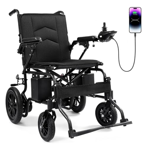 Moovon 15 Miles Foldable Electric Wheelchair for Adults