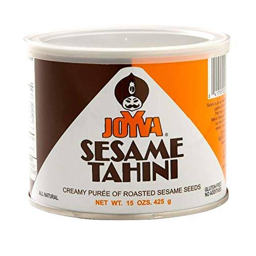 Joyva Tahini - 100% Pure Roasted Sesame Seed Paste For Salad Dressing, Hummus, Sauce, Baba Ganoush, Dessert - Natural, Vegan, Kosher, Non-Gmo, No Peanuts, No Gluten, No Dairy (15 Oz (Pack Of 1)) #TOP2