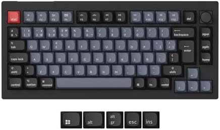 Keychron V1 MAX 75% Teclado Mecánico Inalámbrico Personalizado, 2...