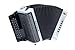 Hohner Corona C-II Diatonic G/C/F Accordion (White Rainbow)